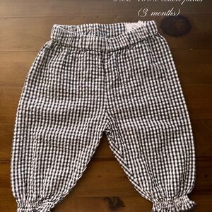 H&M Kids Black and White Checkered Pants